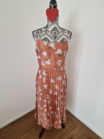Sommerkleid Blumenmuster rosa Hallhuber Grösse 40 wie neu