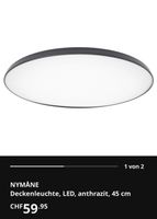 Deckenleuchte LED anthrazit 45 cm rund