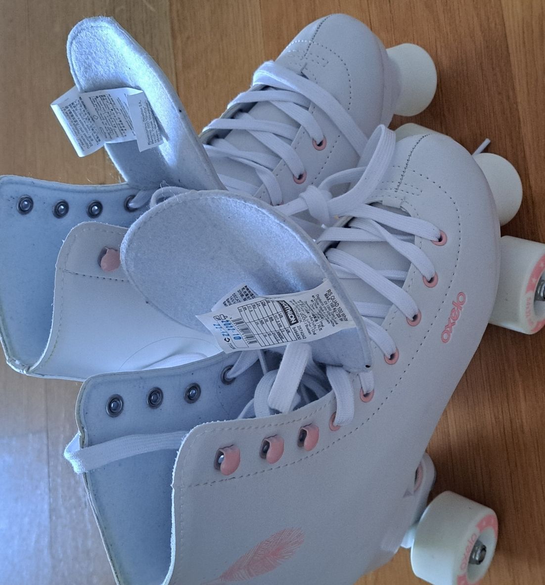 Oxelo Pattini in linea & Pattini a rotelle: Oxelo Rollschuhe, weiss, Grösse 38 – Usato da Seengen venduto da ja6_65wp