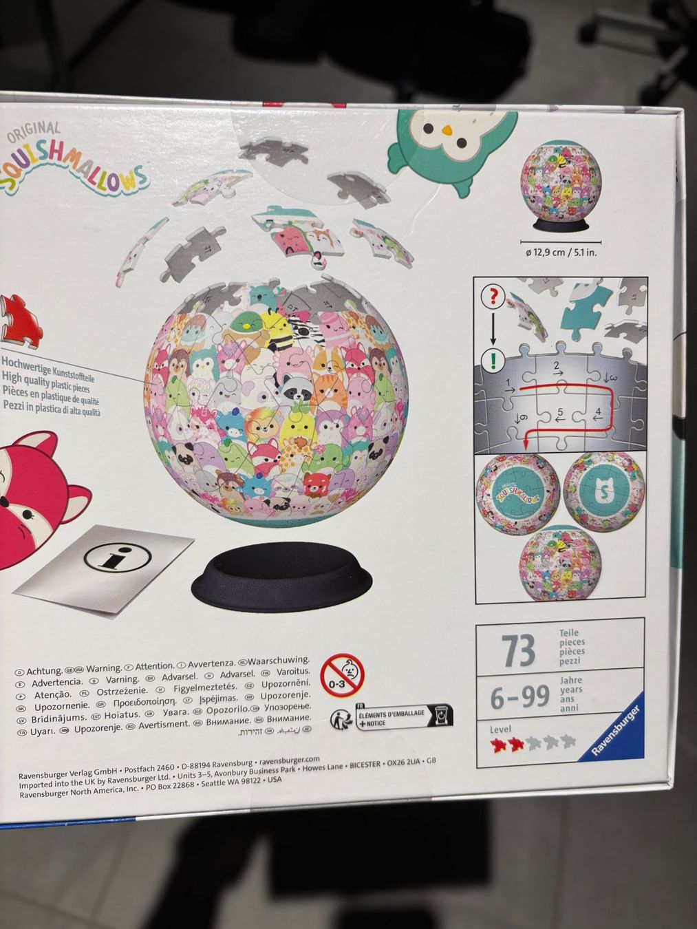 Ravensburger Puzzle: Ravensburger 3D Puzzle Squishmallows motif chat neuf – Nuovo (secondo la descrizione) da Salvenach venduto da gwenwywar 1
