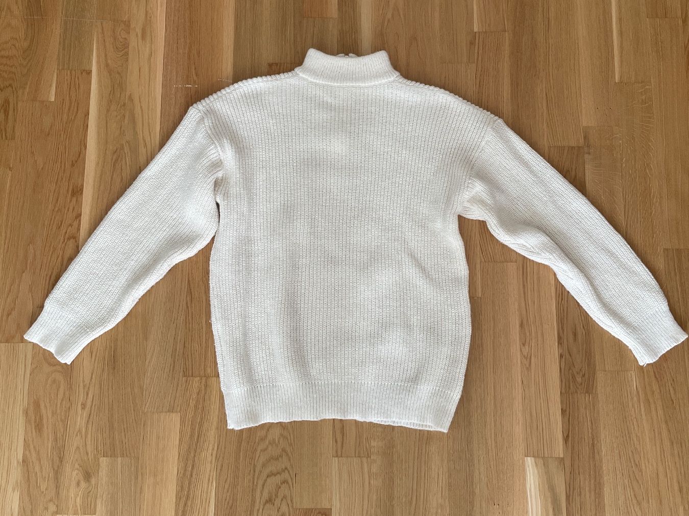 Pullover & Sweatshirts: Half zip Strickpullover dick weiss 100% Cotton – Gebraucht aus Kriens von T0YDARIAN 1