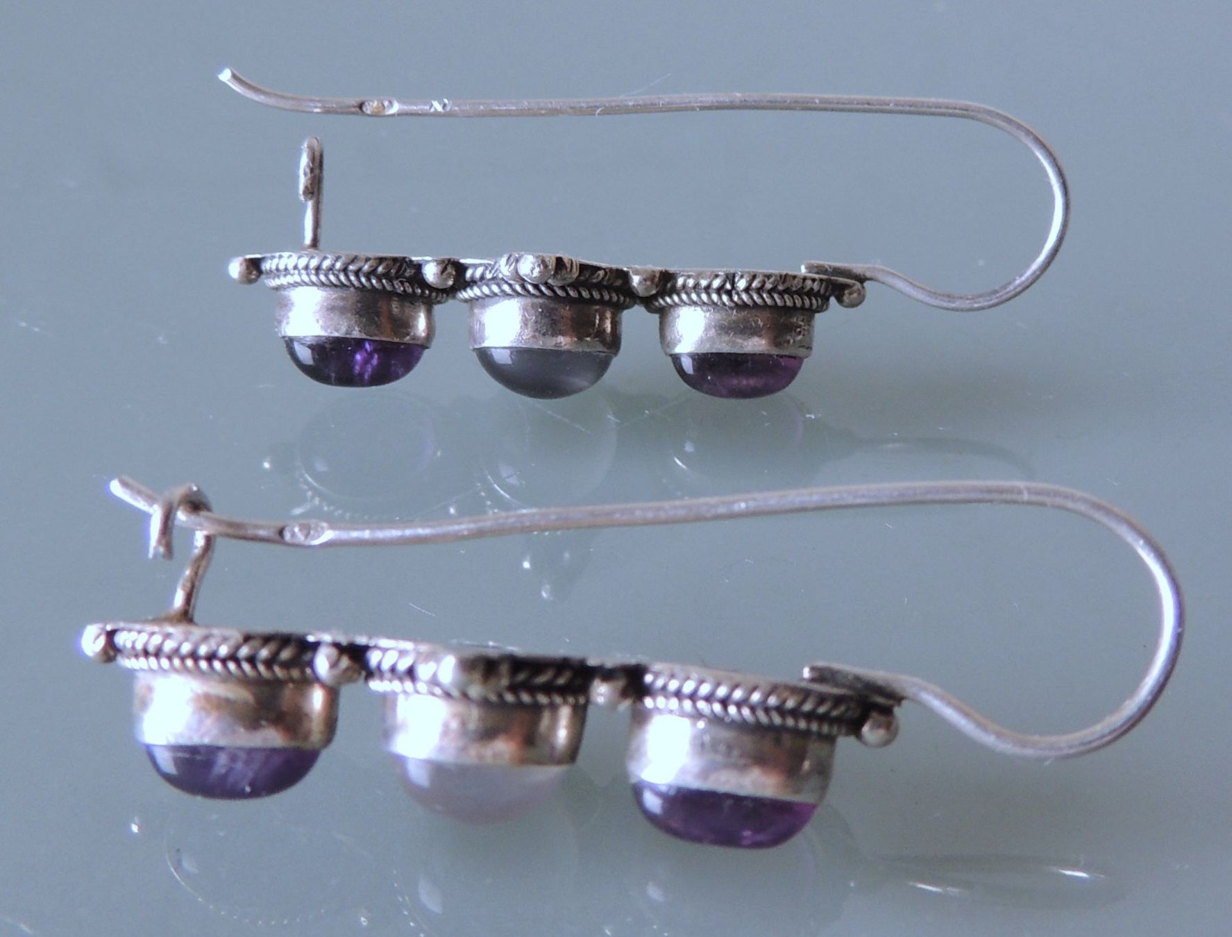 Orecchini pendenti & Orecchini a lobo: Amethyst Mondstein Silber 925 Ohrringe 40 mm – Usato da Waldenburg venduto da schaller707 4