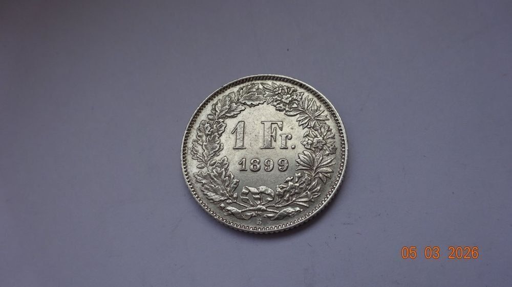 Tutti le monete: 1 Fr 1899 Helvetia Sup. – Usato da bassecourt venduto da Oursvert