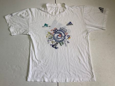 1999 T-Shirt Adidas Bern Marathon UBS double Print Gr: XL
