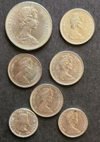 7 Canada 1960/1970 Münzen Dollar Cents divers Pièces Monnaie