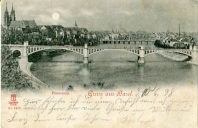 Cartoline postali: Basel, Panorama – Usato da Ottikon b.Kemptth. venduto da Neptun1974