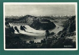 Rheinfall und Schloss Laufen, um 1930, ungelaufen