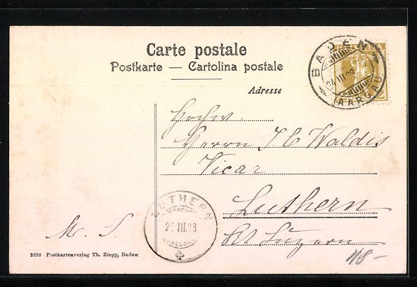 Cartes postales: AK Baden, Hotel Baldegg – D'occasion à Berlin par bartko-reher 1