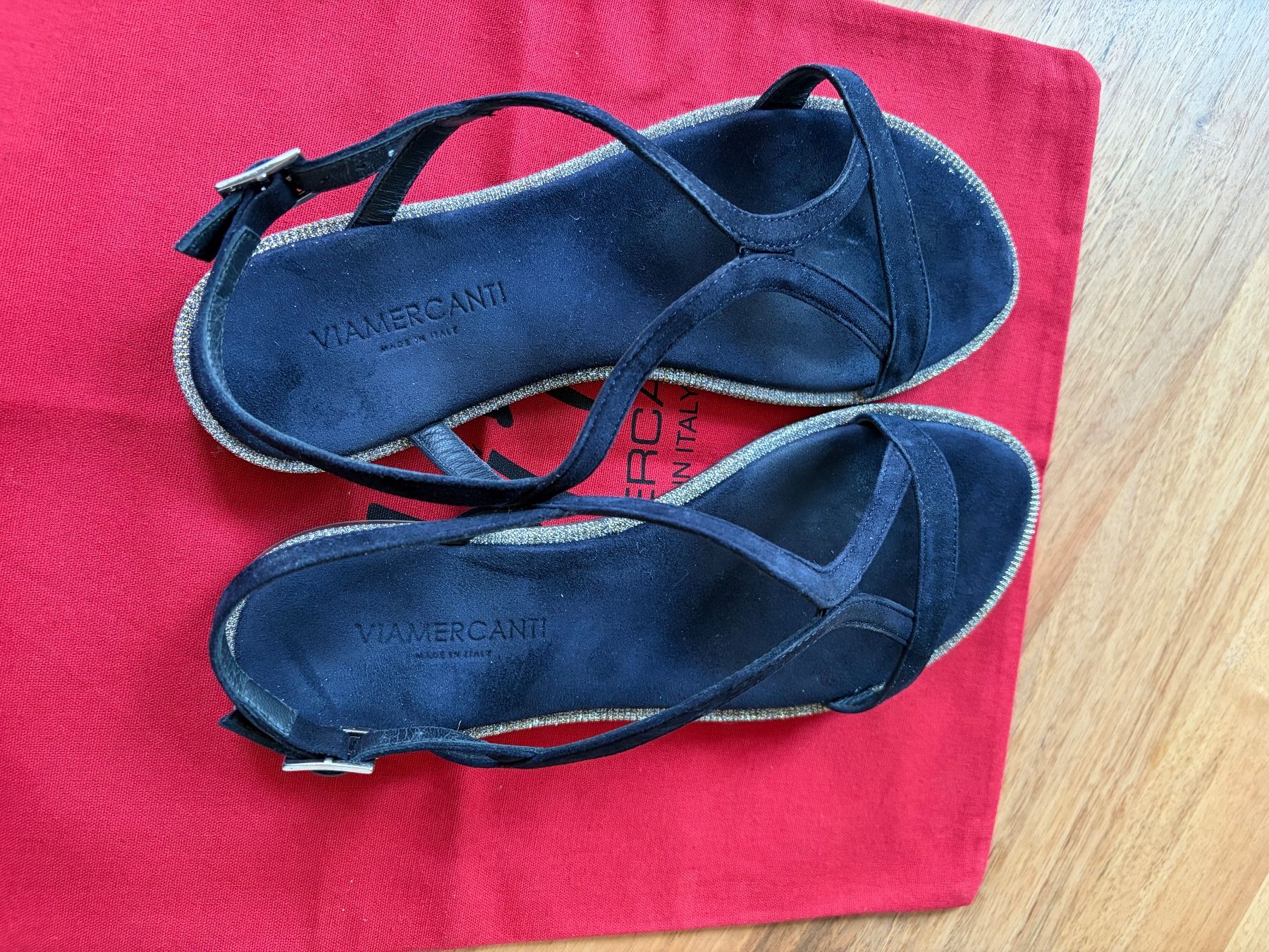 Scarpe da donna: Sommer Sandalen Leder blau Grösse 37.5 – Usato da Basel venduto da SirJames01 3