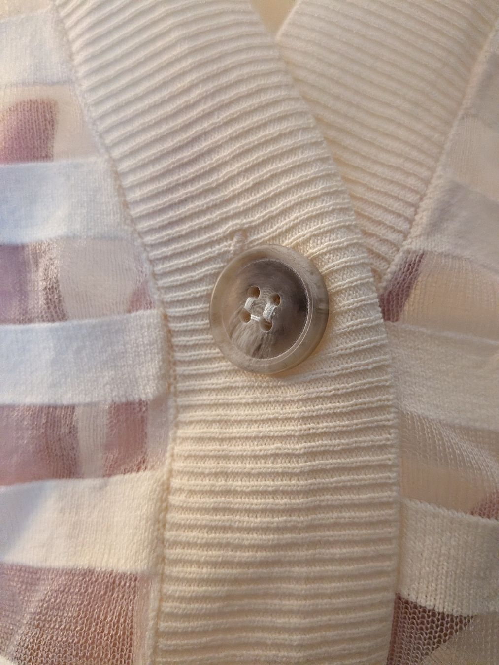 Mango Maglioni & Felpe: Mango Cardigan cream size S transparent stripe pattern – Nuovo (secondo la descrizione) da Herzogenbuchsee venduto da sdu_sbb 2