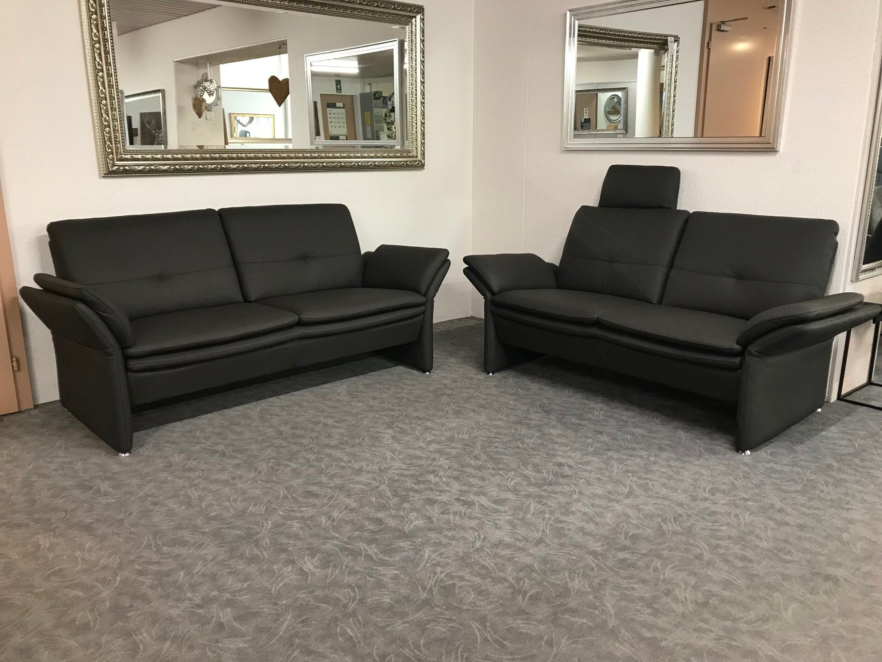 Divani: 2er und 2.5er Sofa FLORIS echtes Leder anthrazit – Nuovo (secondo la descrizione) da Unterentfelden venduto da moebelrufli 1