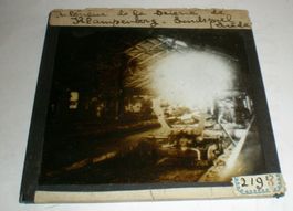 Antique Glass Slide : Klampenborg Sawmill Sundsvall Sweden