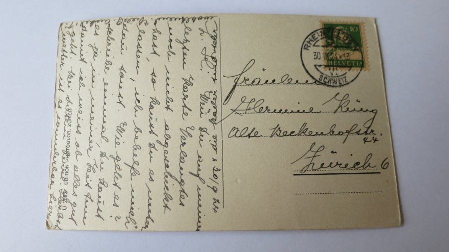 Ansichtskarten: Rheinfelden - Storchennestturm - 1924 – Gebraucht aus Jona von centumprata 1