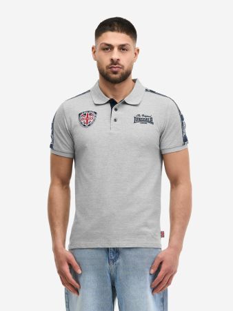 Lonsdale Pelton Poloshirt Marl Grey M