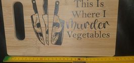 Schneidebrett aus Holz, Gemüsemörder, Vegane Küche, Tagliere