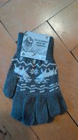 Handschuhe Damen grau Hirschmuster  neu