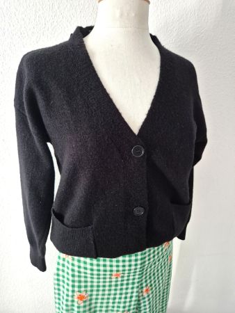 STRICKJACKE M 38 MASSIMO DUTTI JACKE SCHWARZ,  TOP ZU KLEID