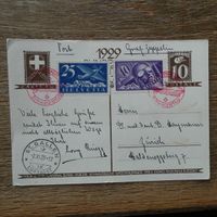 1929  GRAF ZEPPELIN - POST - Karte !! Mischfrankatur