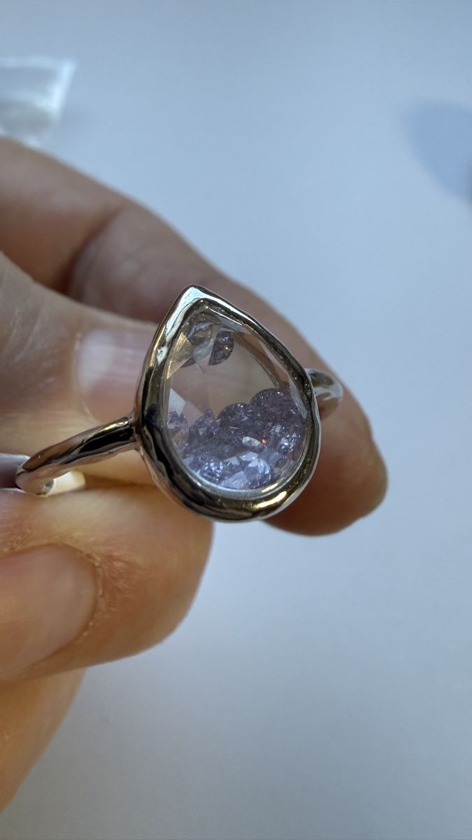 Anelli: Silberring mit lila Zirkonia, Gr57 – Nuovo e nell'imballaggio originale da Ebikon venduto da Leonidas2 4