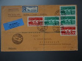 Flugpost FDC 2.2.1932 Briefvorderseite nach England