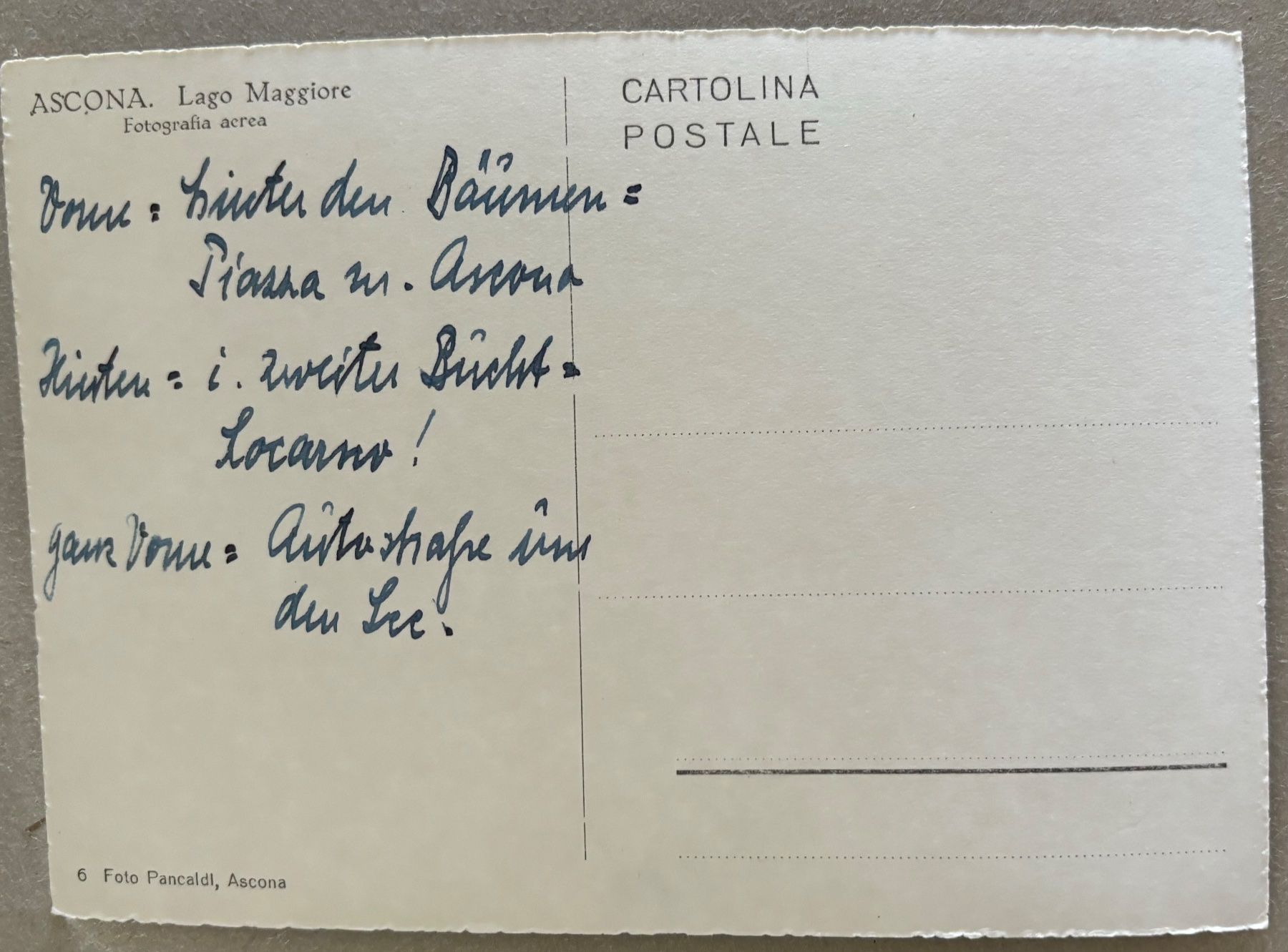 Cartoline postali: Ascona Ticino – Usato da Frauenfeld venduto da Merk52 1