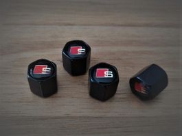 4x Audi S Ventilkappen Ventildeckel