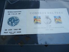 Peru, FDC Block Weltflüchtlingsjahr, 1960