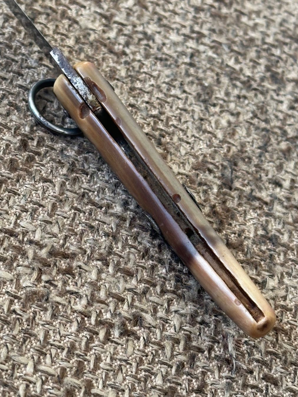 Coltelli tascabile: Einzigartiges antikes Schweizer Sackmesser SIMON BERNE Horn – Usato da Dübendorf venduto da lan1808 9