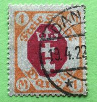 Briefmarken aus Danzig Stadtwappen gestempelt