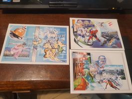 Superbe collection de timbres sports d'hiver, Guinée!
