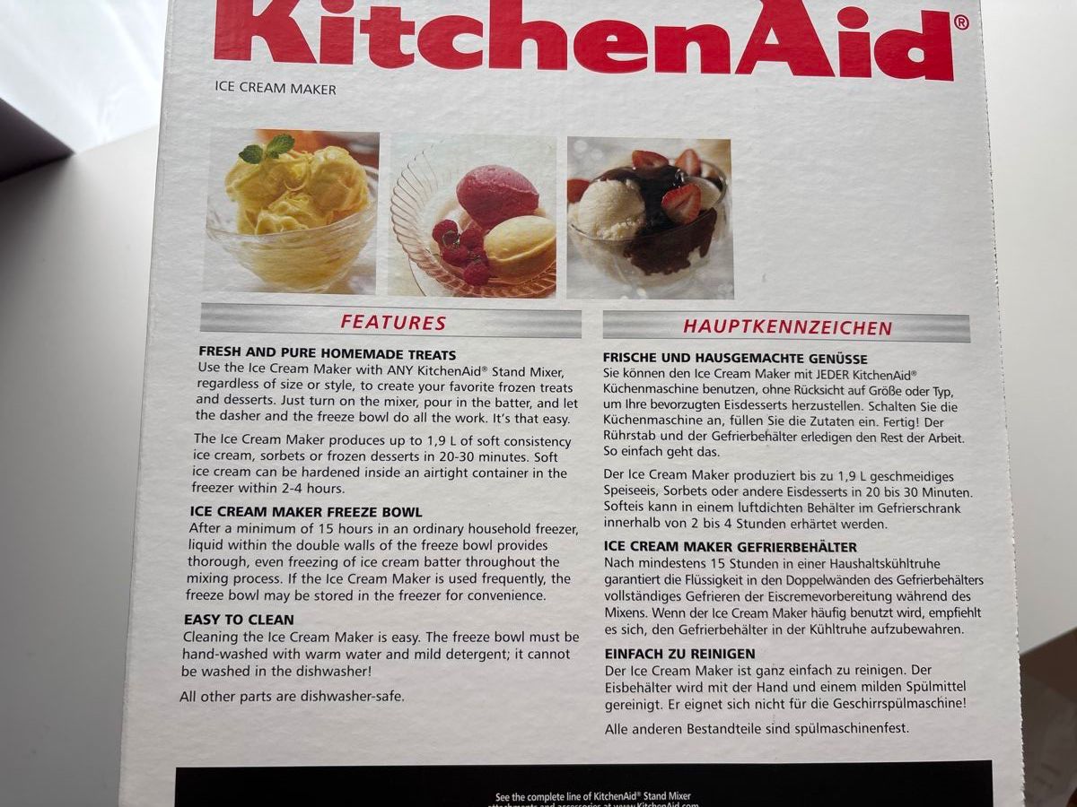 Kitchenaid Elettrodomestici da cucina: KitchenAid Glace-Maschine, Neu🌸 – Nuovo (secondo la descrizione) da Jona venduto da cosa03 2