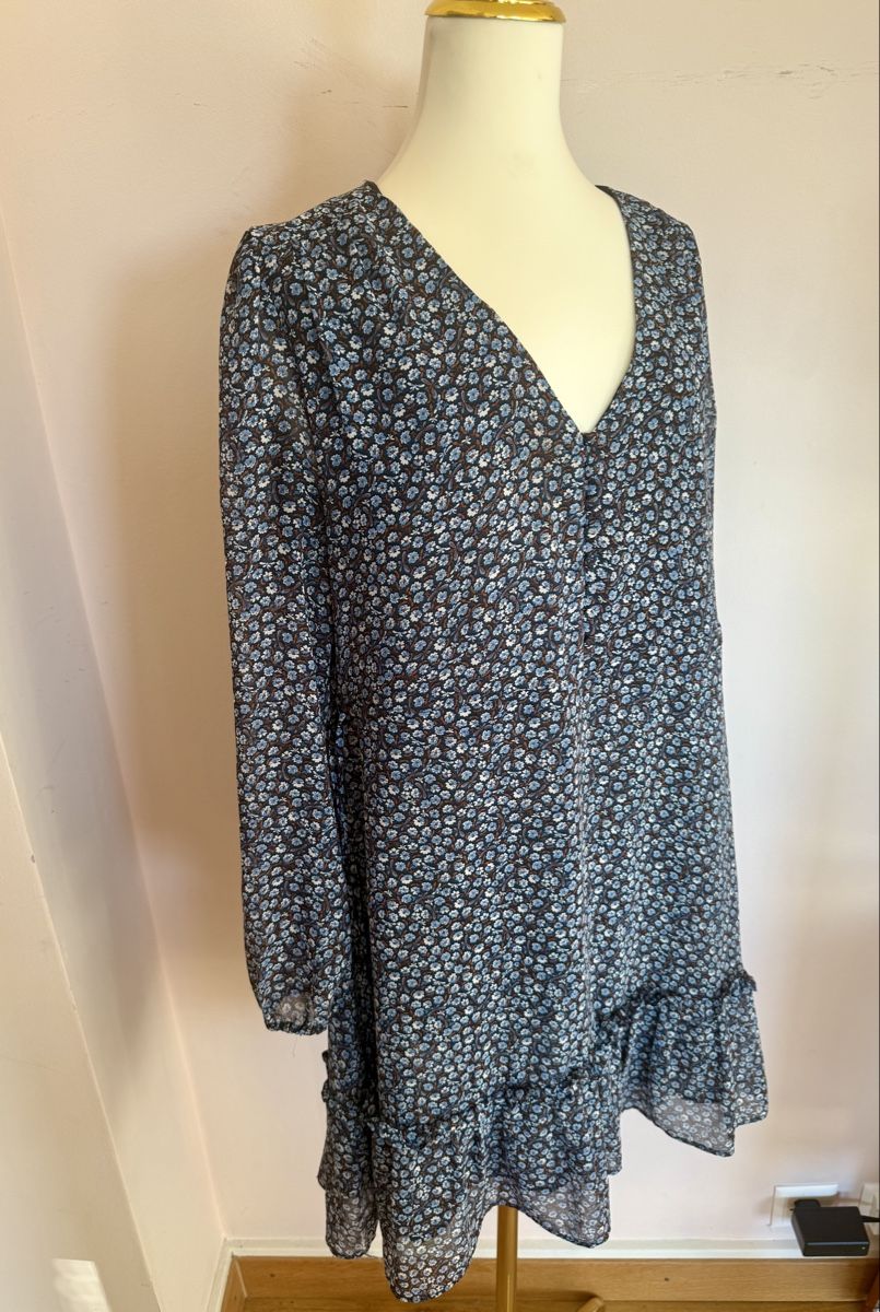 Mango Vestiti: Robe fleurie Mango taille M - cintrée – Usato da Lausanne venduto da Stephaniesdressing 5