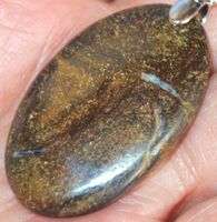 Anhänger L-4467 – Boulder Opal Cabochon – 38x23mm