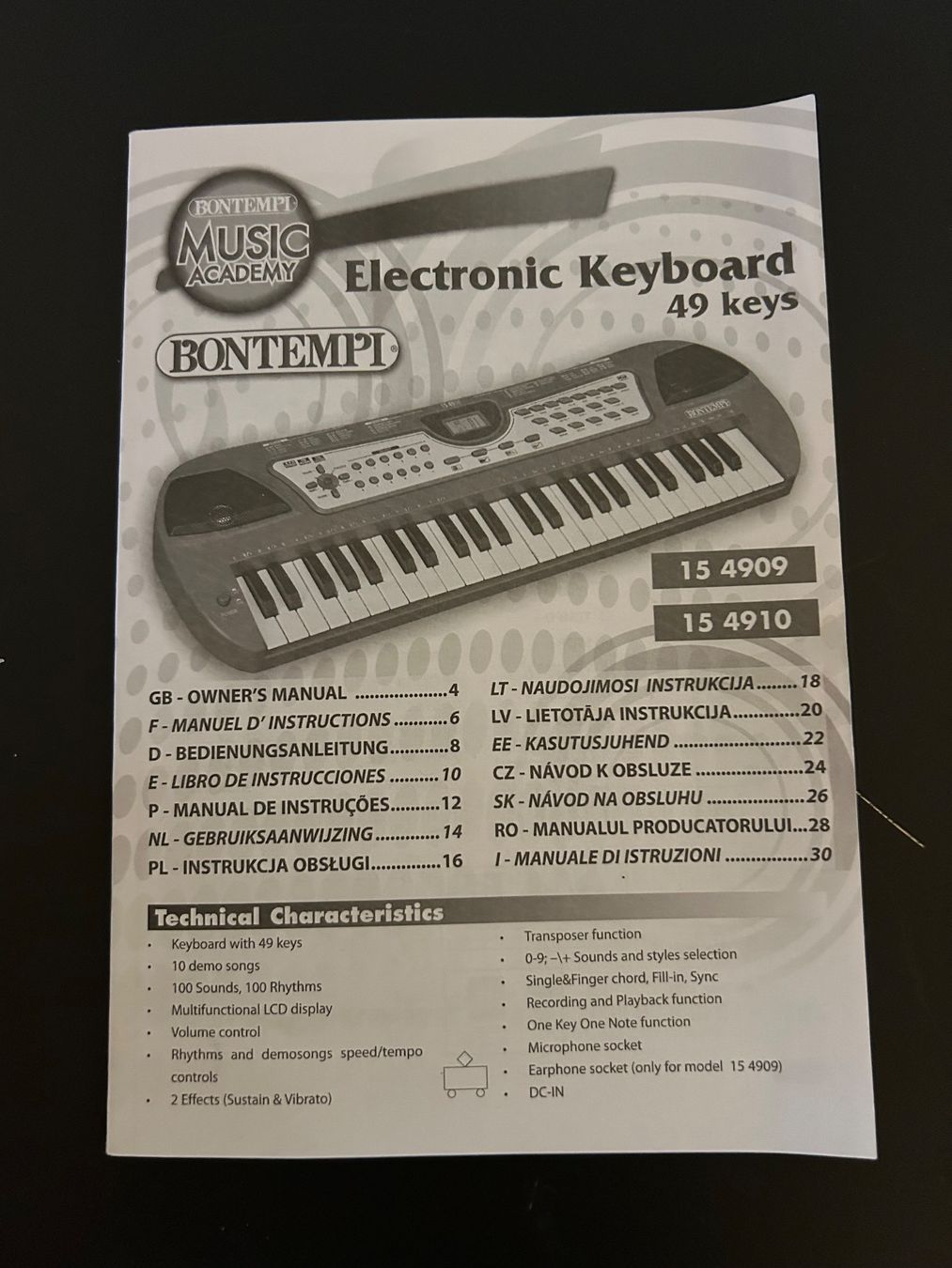 Bontempi Giocattoli: Keyboard für Kinder – Nuovo (secondo la descrizione) da Lütisburg venduto da Gizmo02 3