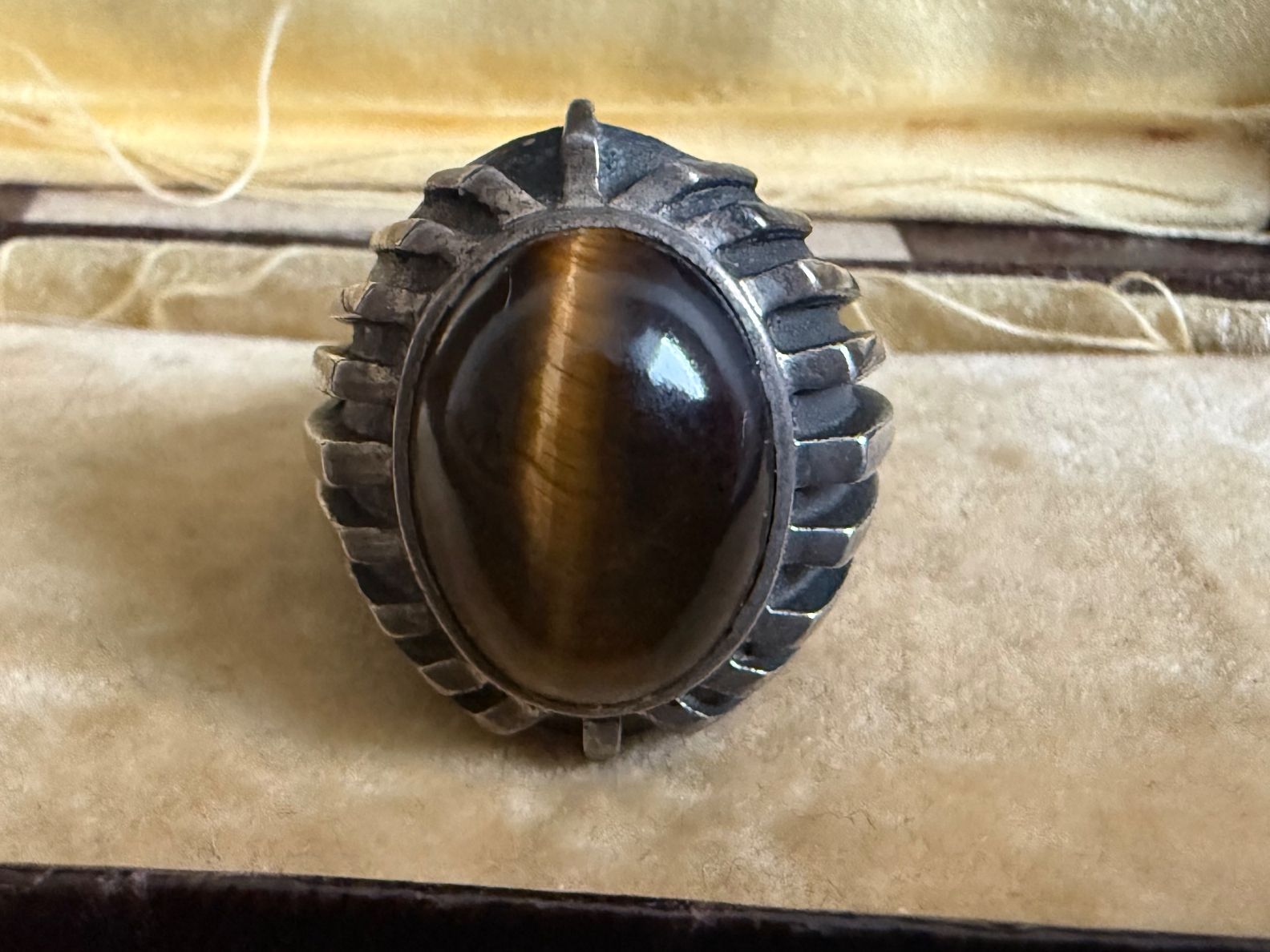 Anelli: Vintage Silber Ring mit Tigerauge 800 – Usato da Spiegel b. Bern venduto da Rogger72 2