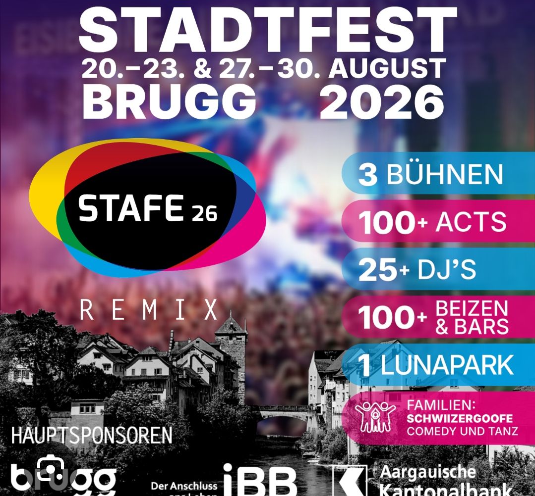 Biglietti: Stadtfest Brugg  Tagespass 2026 – Nuovo e nell'imballaggio originale da Jaberg venduto da urig17.