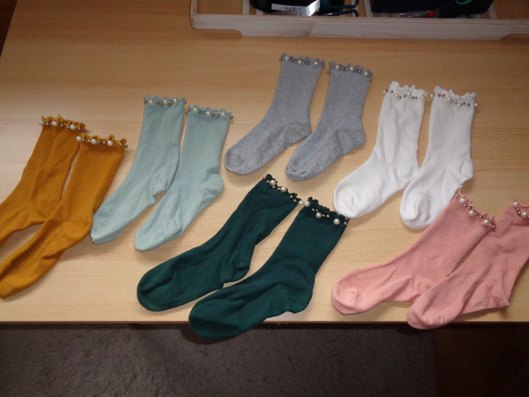 Calze: *** 6 Paar Socken mit Perlen *** – Usato da Othmarsingen venduto da Leuchtturmlady 5