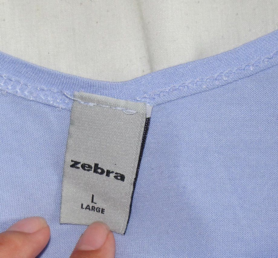 Zebra T-Shirts: T-shirt bleu ciel ZEBRA taille L – Gebraucht aus Châtelaine von Gio54321 2