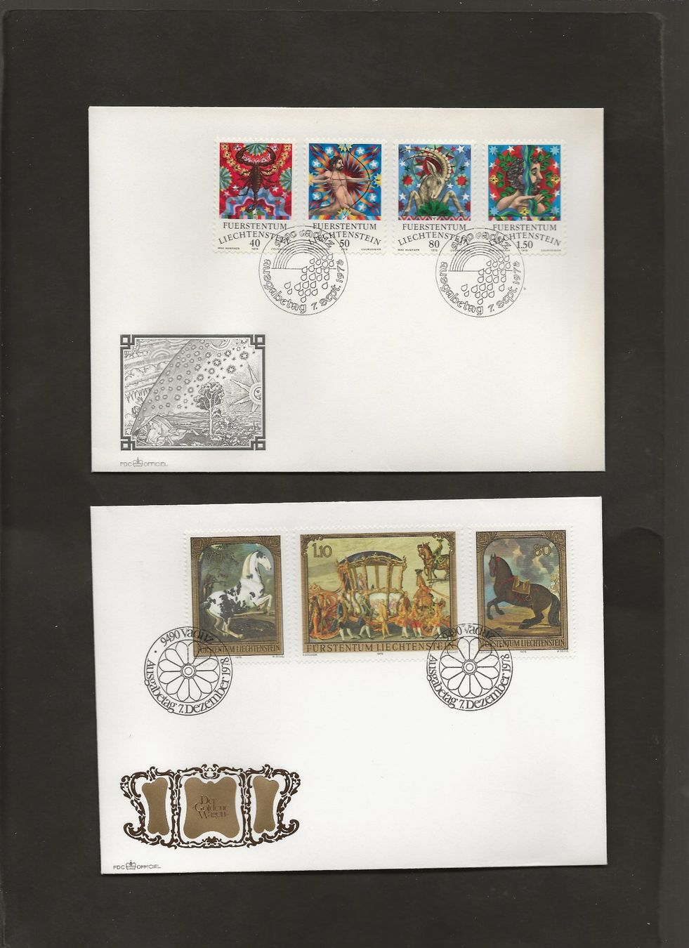Tutti i francobolli: 16 FDC Liechtenstein 1978 bis 1980 – Usato da Au ZH venduto da xelagreb01 3