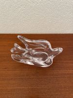 Stilisierte Glas Vogel Schale vintage schwere Glasschale 70s