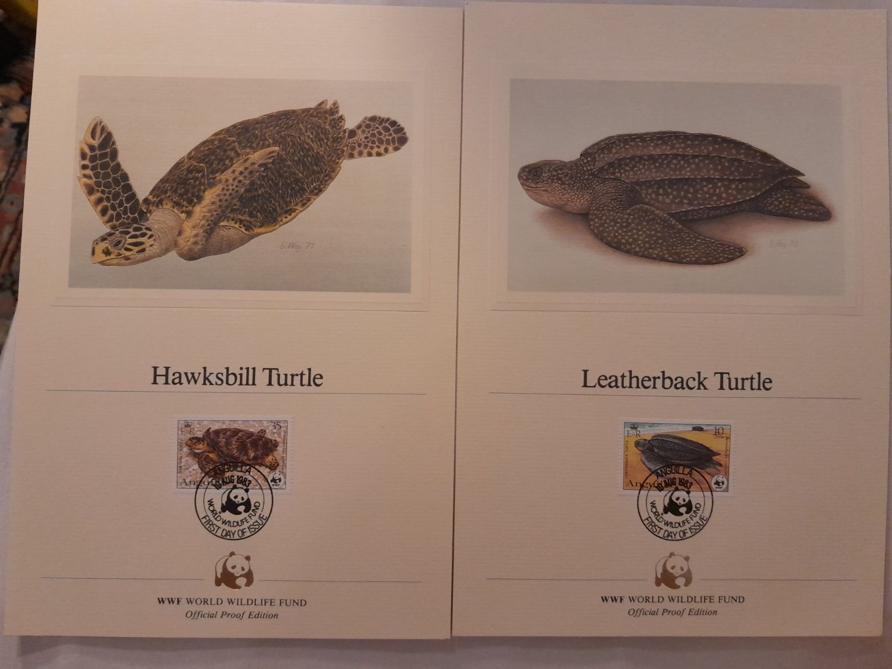 Tutti i francobolli: Anguilla WWF Schildkröte 1983 selten – Usato da Marly venduto da globetrotter1723