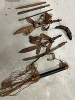 Ethno Waffen Sammlung 6 Stücke mit Scheiden und Maasen 40-60
