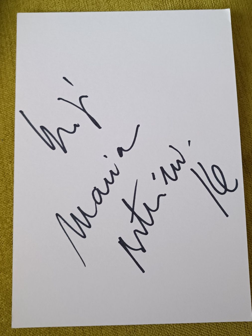 Autogramme: Maria Bethânia - persönlich gesammelt – Gebraucht aus Menziken von Artographs