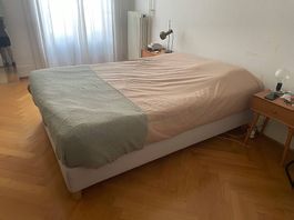 Lit Ikea 140x200 en Tissu avec matelas