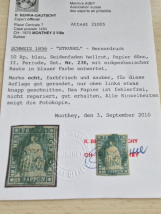 Strubel 23E, Attest, farbfrisch und sauber, ab 1.- (Gebraucht) in ...