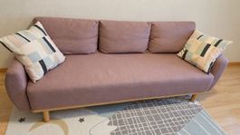 IKEA GRUNNARP 3er-Bettsofa, Gunnared hell braunrosa