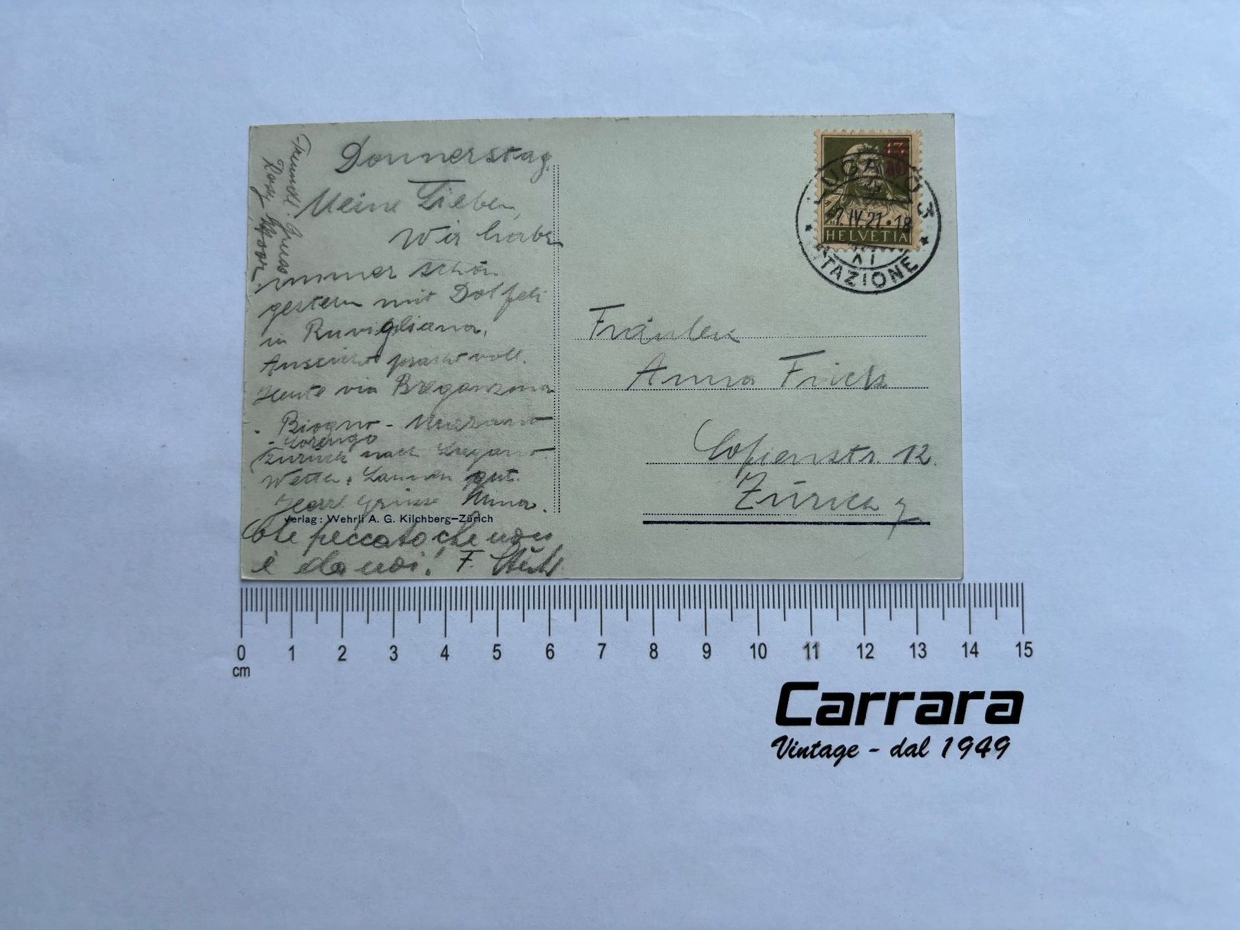 Cartes postales: Postkarten Tessin Muzzano 1921 – D'occasion à Chiasso par Carrara-Modellismo 1