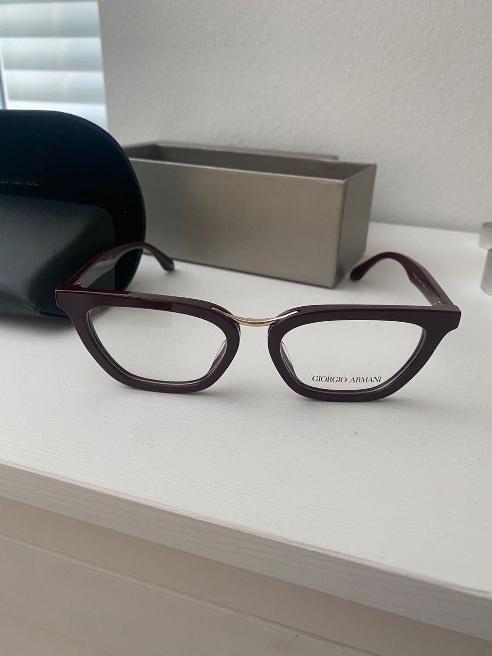 Armani Brillen & Gläser: Giorgio Armani Brille Cateye Burgundy – Neu und originalverpackt aus Zürich von berebol 1