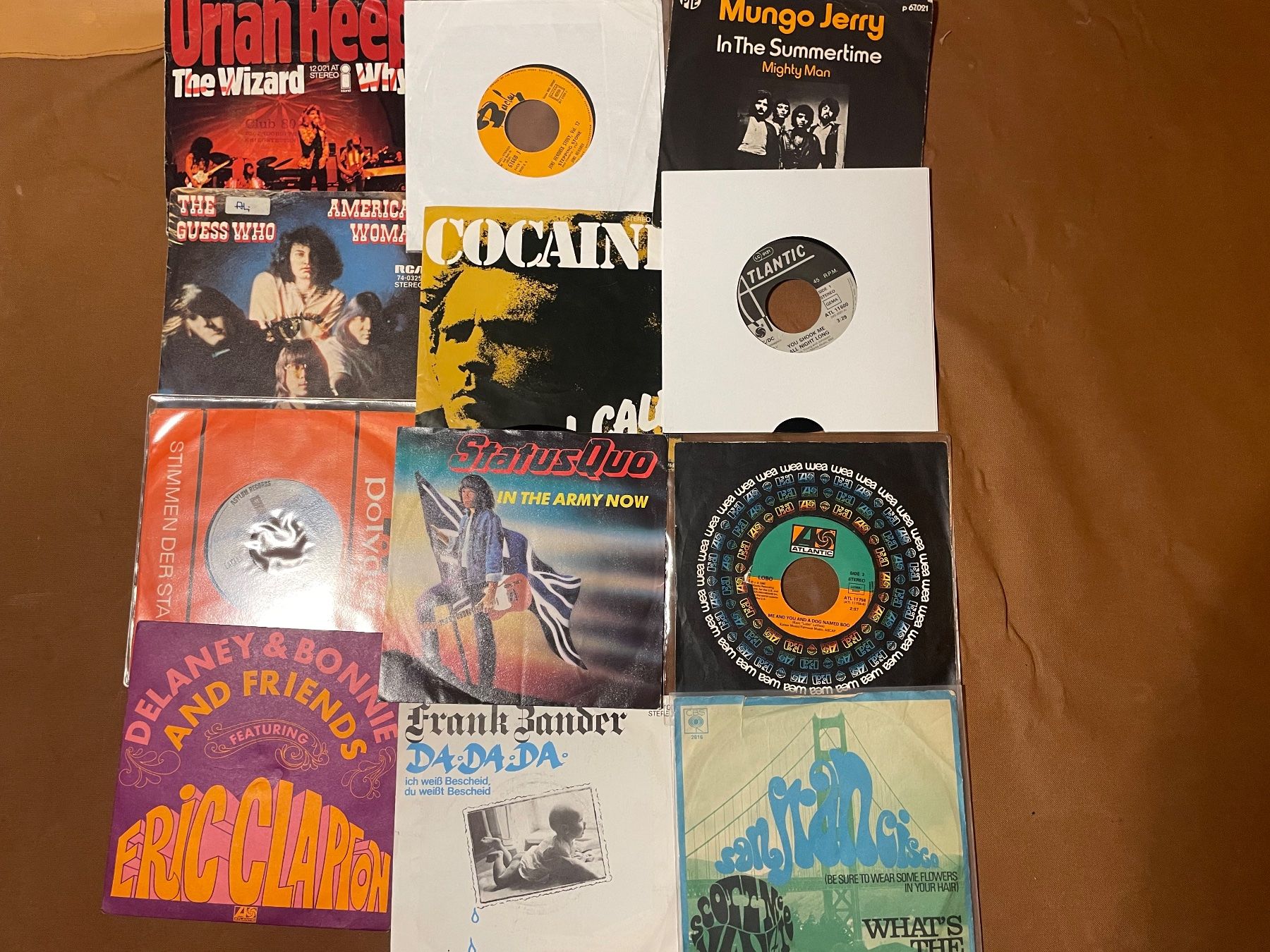 Dischi in vinile: Vinyl Sammlung 12x 70's Rock, psychedelic 45's – Usato da Zürich venduto da Arcana_Fail