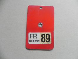 Velonummer Velo FR 1989  Freiburg 89 Nummer Geschenk Bike